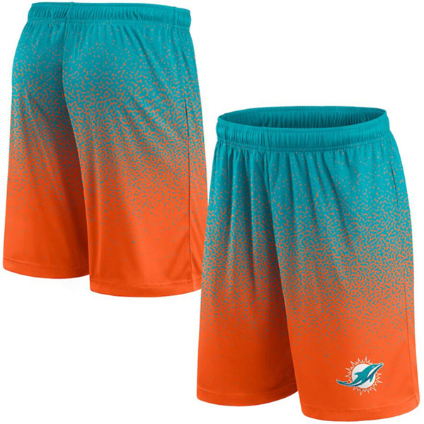 Men's Miami Dolphins Aqua/Orange Ombre Shorts